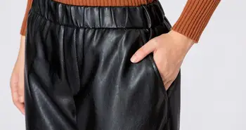 ženski priložnostne usnjene hlače, womens toplotne zgostitev ženska usnjene hlače, tople zime črna Plus žamet jeseni, pozimi B416